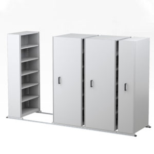 Mobile shelving - 'compactus style' manual systems
