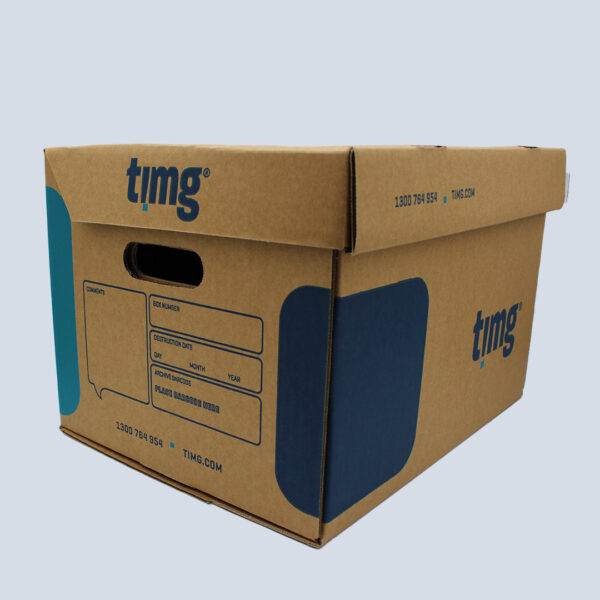 TIMG – Strong Archive Boxes – Attached Lid, Document Storage, Filing and Archiving, stackable