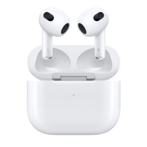 Apple AirPods - 3rd Generation. Apple AirPods (3rd Generation) with Lightning Charging Case, MPNY3ZA/A. TIMG is an authorised reseller of Apple Products. Australia wide delivery including Sydney, Melbourne, Brisbane, Canberra, Adelaide, Perth, Hobart and Darwin. Designed by Apple. Personalised Spatial Audio with dynamic head tracking for an immersive three-dimensional listening experience¹. Amazing sound quality with . Adaptive EQ. Contoured design. Force sensor control. Sweat- and water-resistant (IPX4)³. Easy setup for all your Apple devices. Lightning Charging Case can be charged with the Lightning connector.