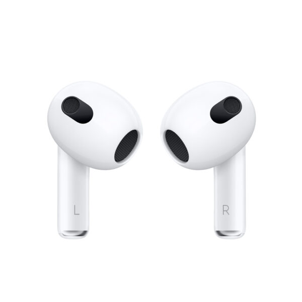 Apple AirPods - 3rd Generation. Buy Apple AirPods (3rd Generation) with Lightning Charging Case, MPNY3ZA/A. TIMG is an authorised reseller of Apple Products. Australia wide delivery including Sydney, Melbourne, Brisbane, Canberra, Adelaide, Perth, Hobart and Darwin. Up to 6 hours of listening time with a single charge (up to 5 hours with Personalised Spatial Audio enabled)². Up to 4 hours of talk time with a single charge⁵. AirPods with Lightning Charging Case. Up to 30 hours of listening time⁸. Up to 20 hours of talk time¹⁰. 5 minutes in the case provides around 1 hour of listening time⁶ or around 1 hour of talk time⁷.