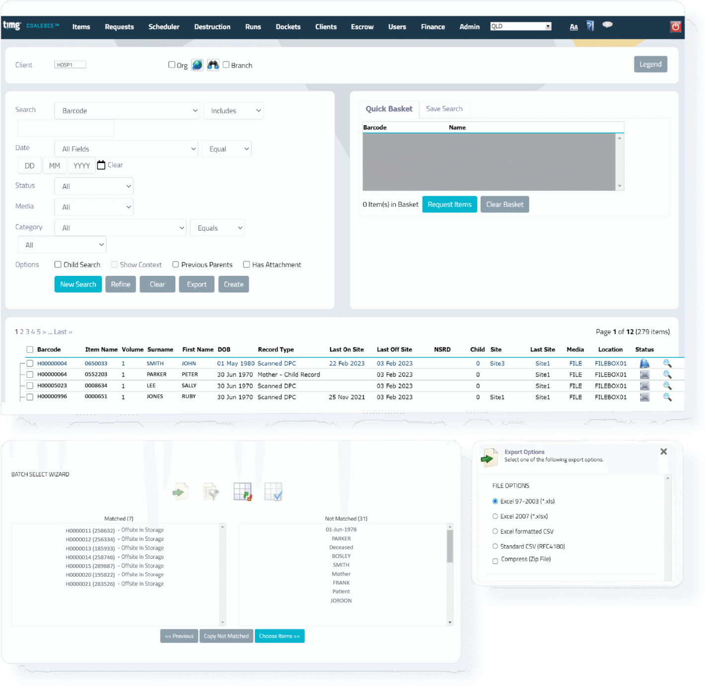 Document management audit trail showing user activity, record access history and compliance tracking for clinical trial records management
